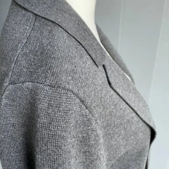 Banana Republic Charcoal Gray Milano Knit Blazer, Size M - Picture 3 of 6